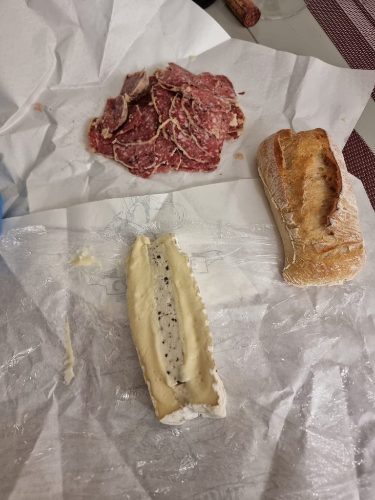 Cheese, meat and bread