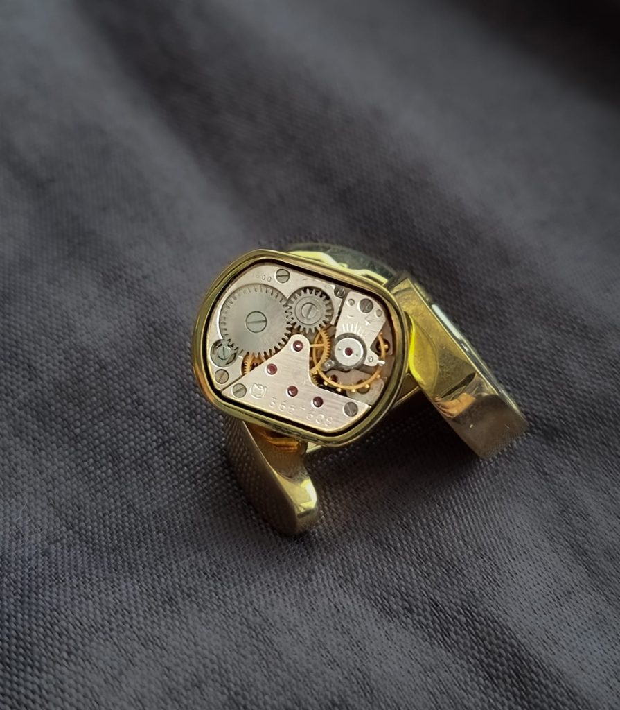 watch-themed cufflinks