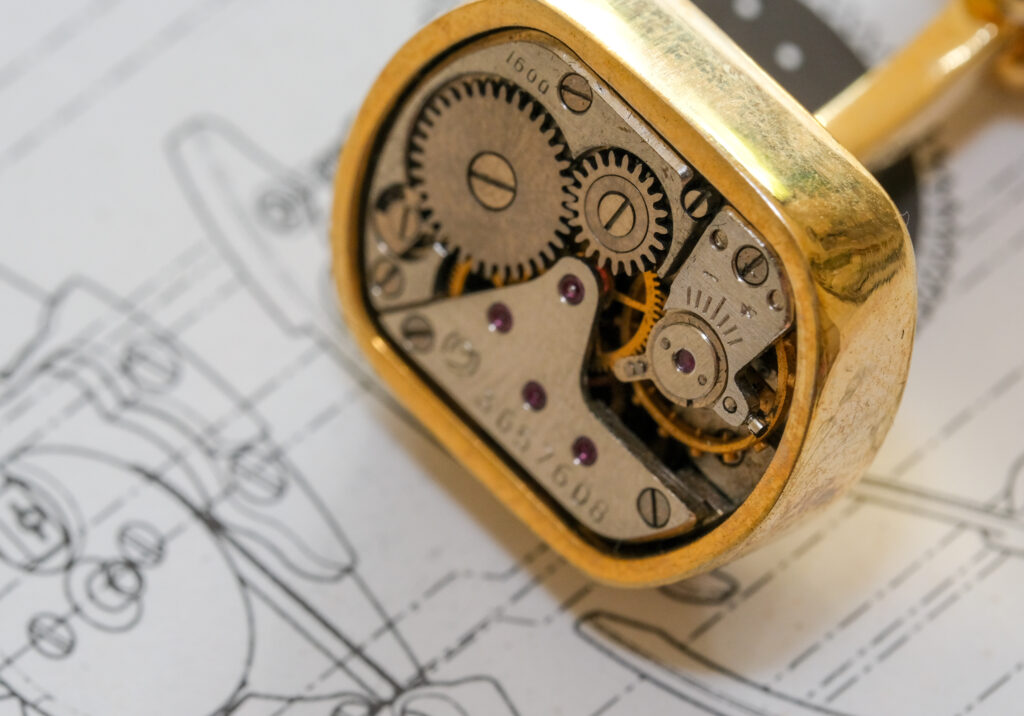 Watch-themed cufflinks
