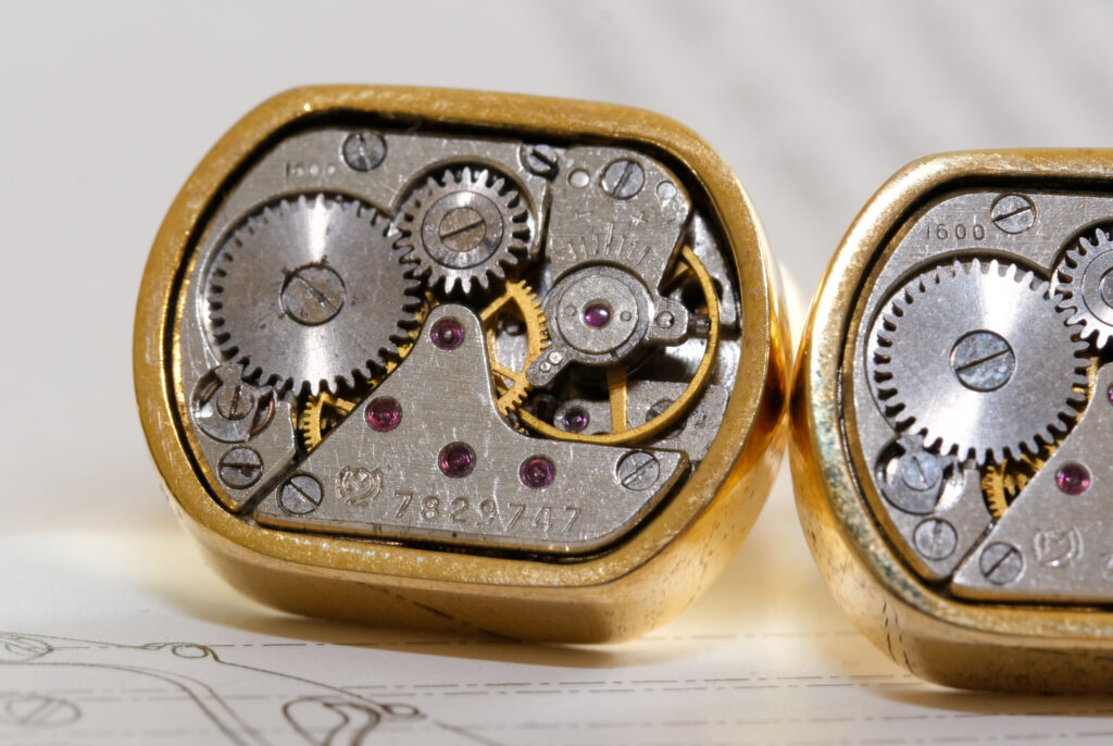 Watch-themed cufflinks