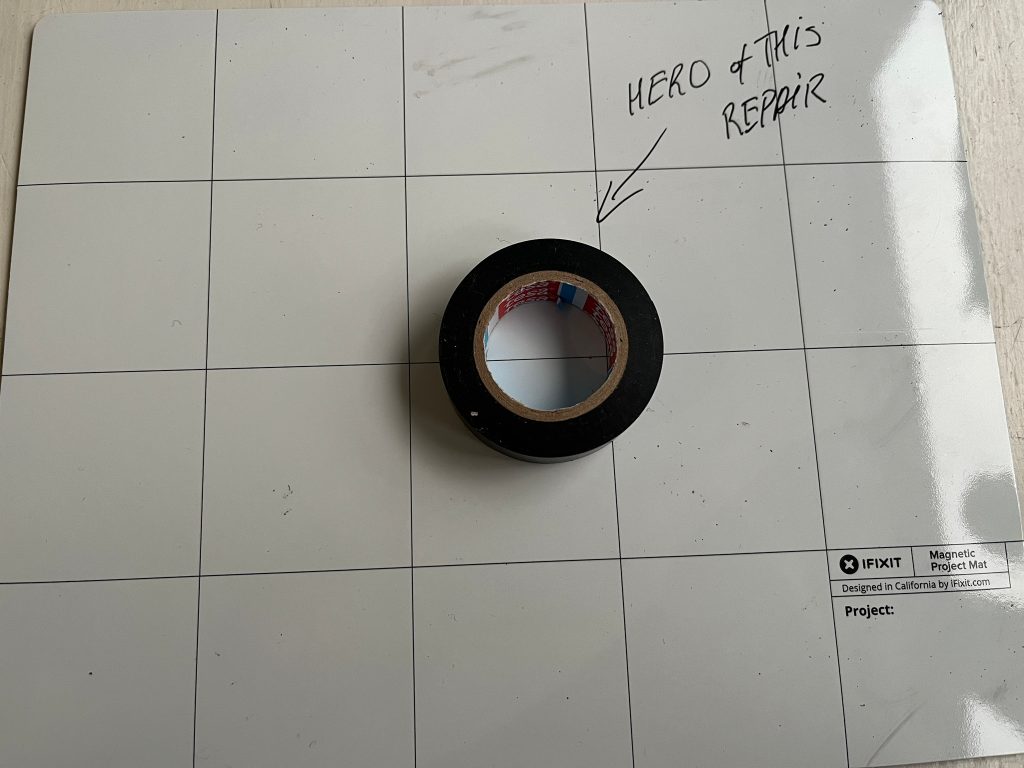 Hero of this repair - adhesive tape
