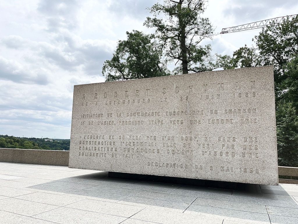 A monument to the Schuman declaration