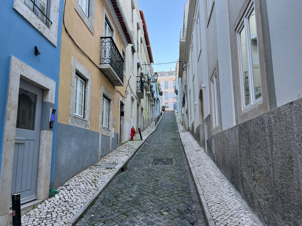 Steep hill in Lisbon