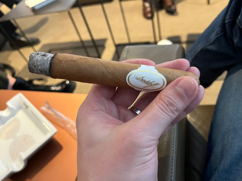 Enjoying my first cigar