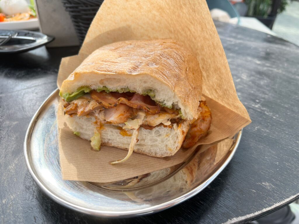 Chicken and bacon sandwich