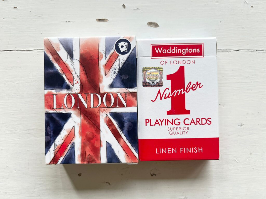 Playing cards from London