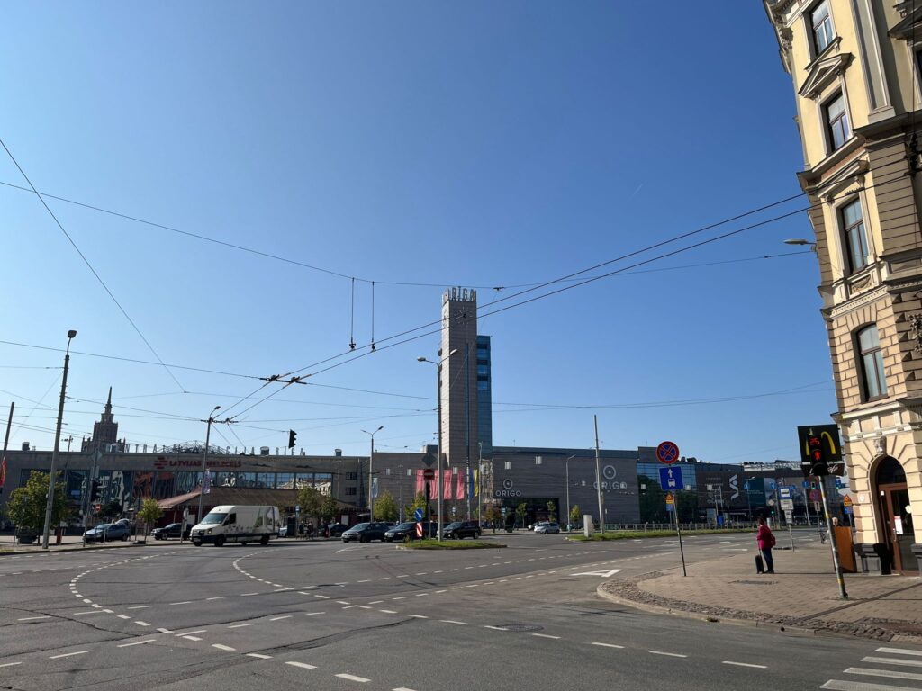 The train station in Riga