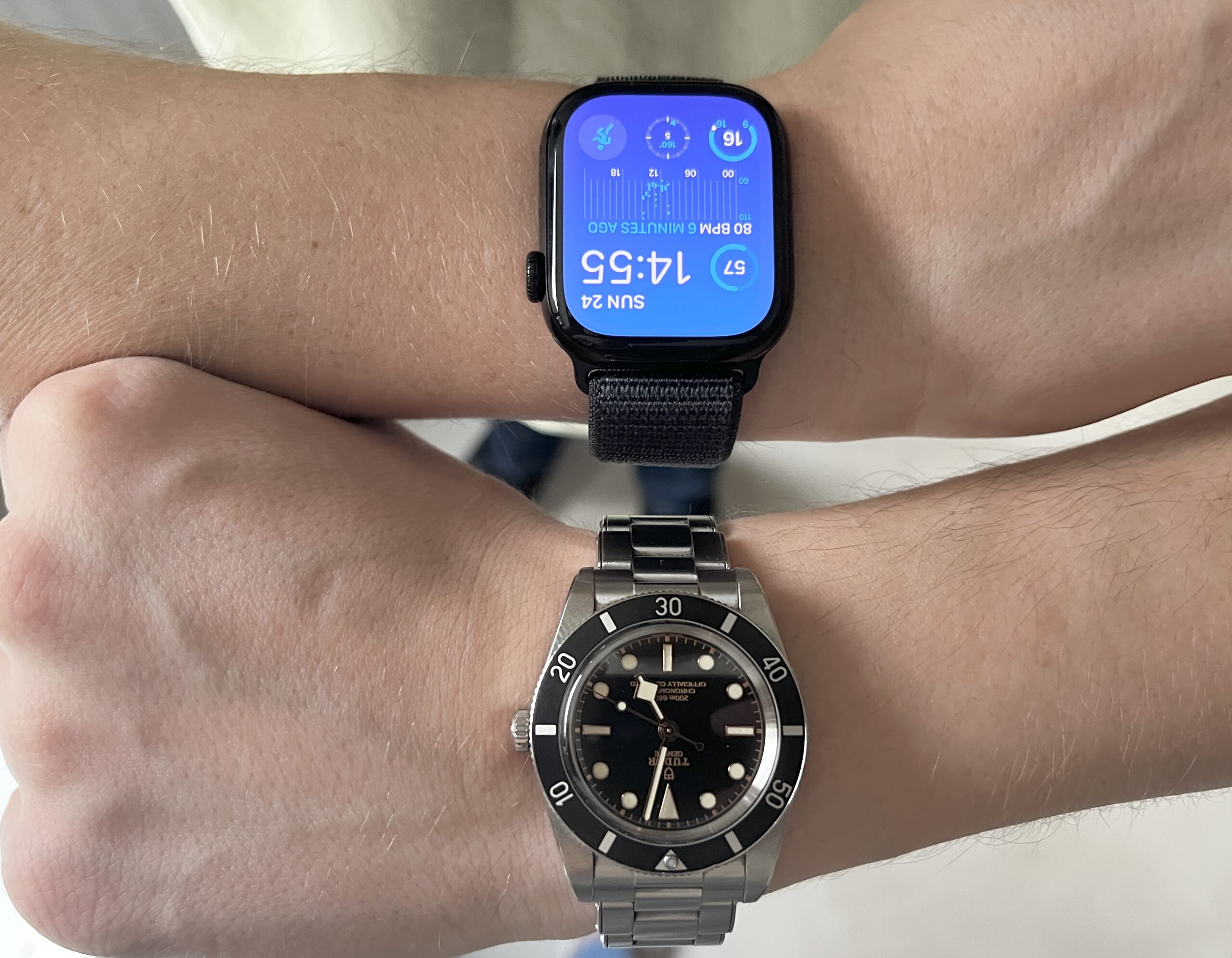 Double wristing watches