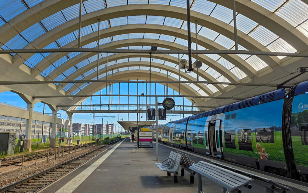 The train station in Reims