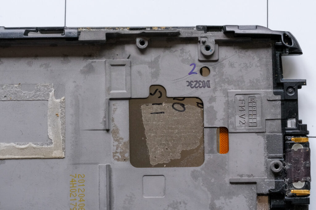 the back side of the LCD