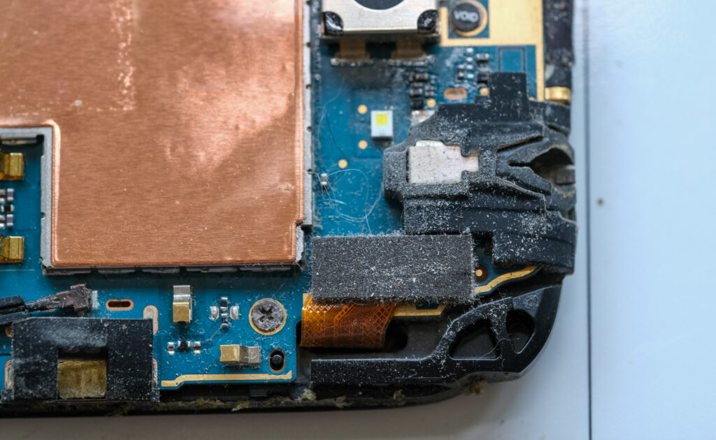 HTC One X with copper foil tape