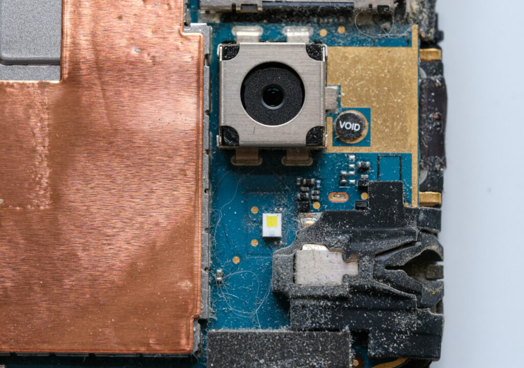 HTC One X with copper foil tape