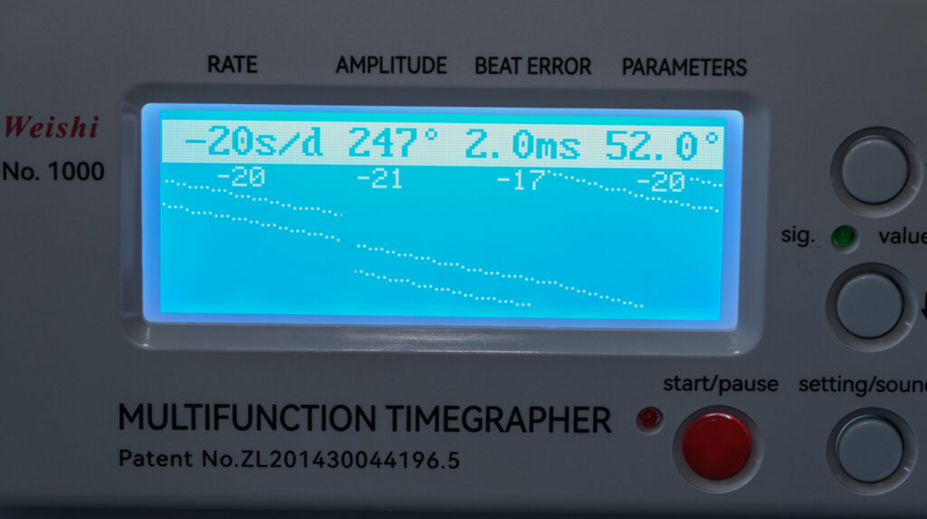 Timegrapher reading
