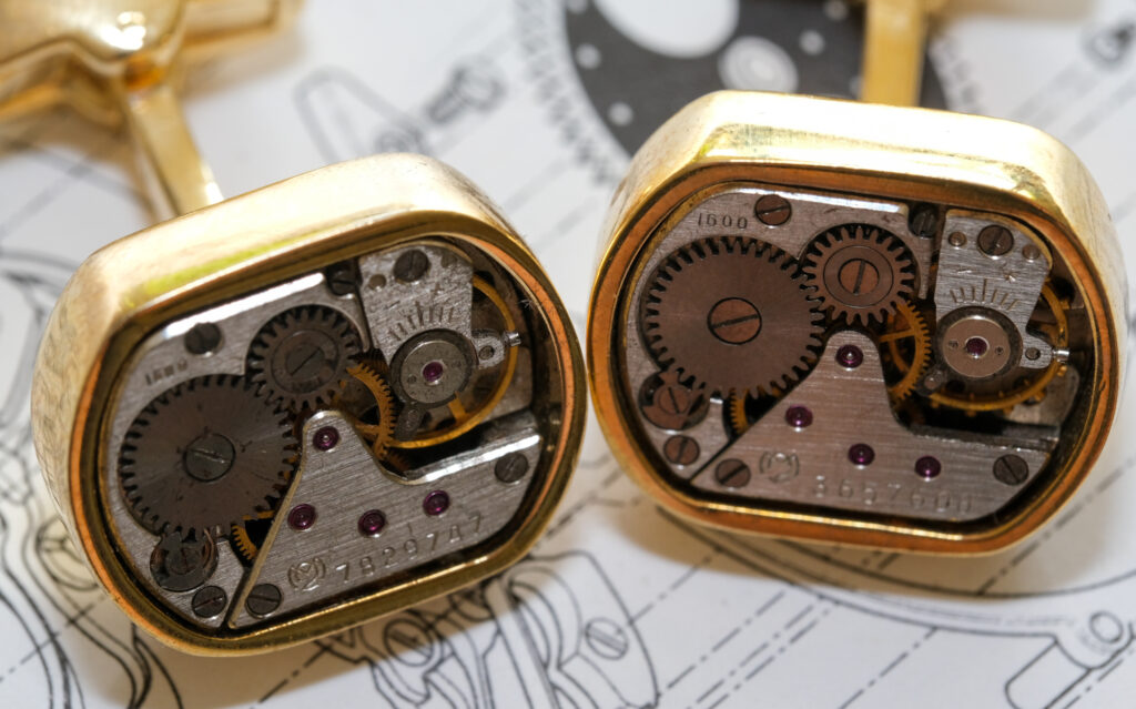 watch-themed cufflinks