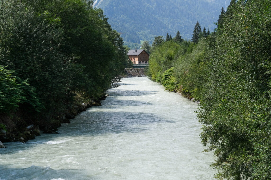 Chamonix and the river