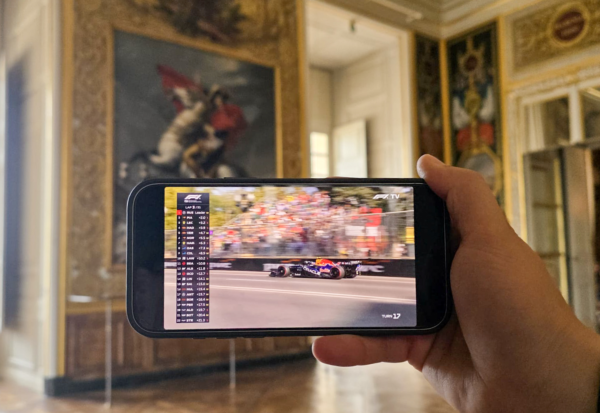 Watching Formula 1 at Versailles